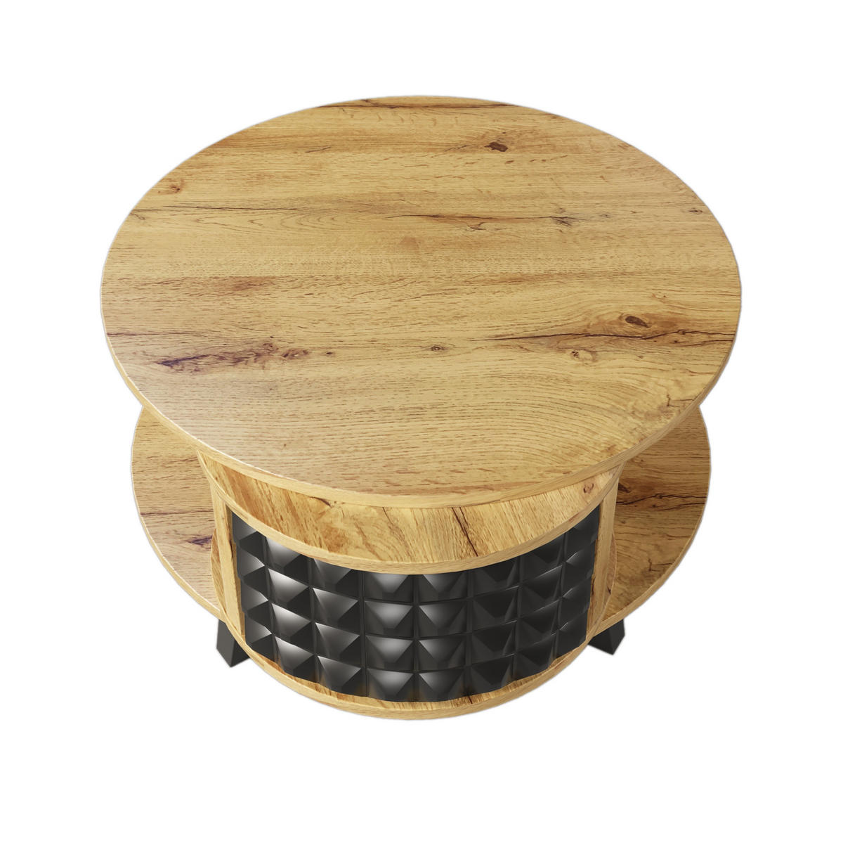 COUCHTISCH 85,2/80/45,2 cm in Natur mit drehbarer Ablage und Stauraum - Naturfarben, Holzwerkstoff (82.5/80/45.2cm) - Flora Grace