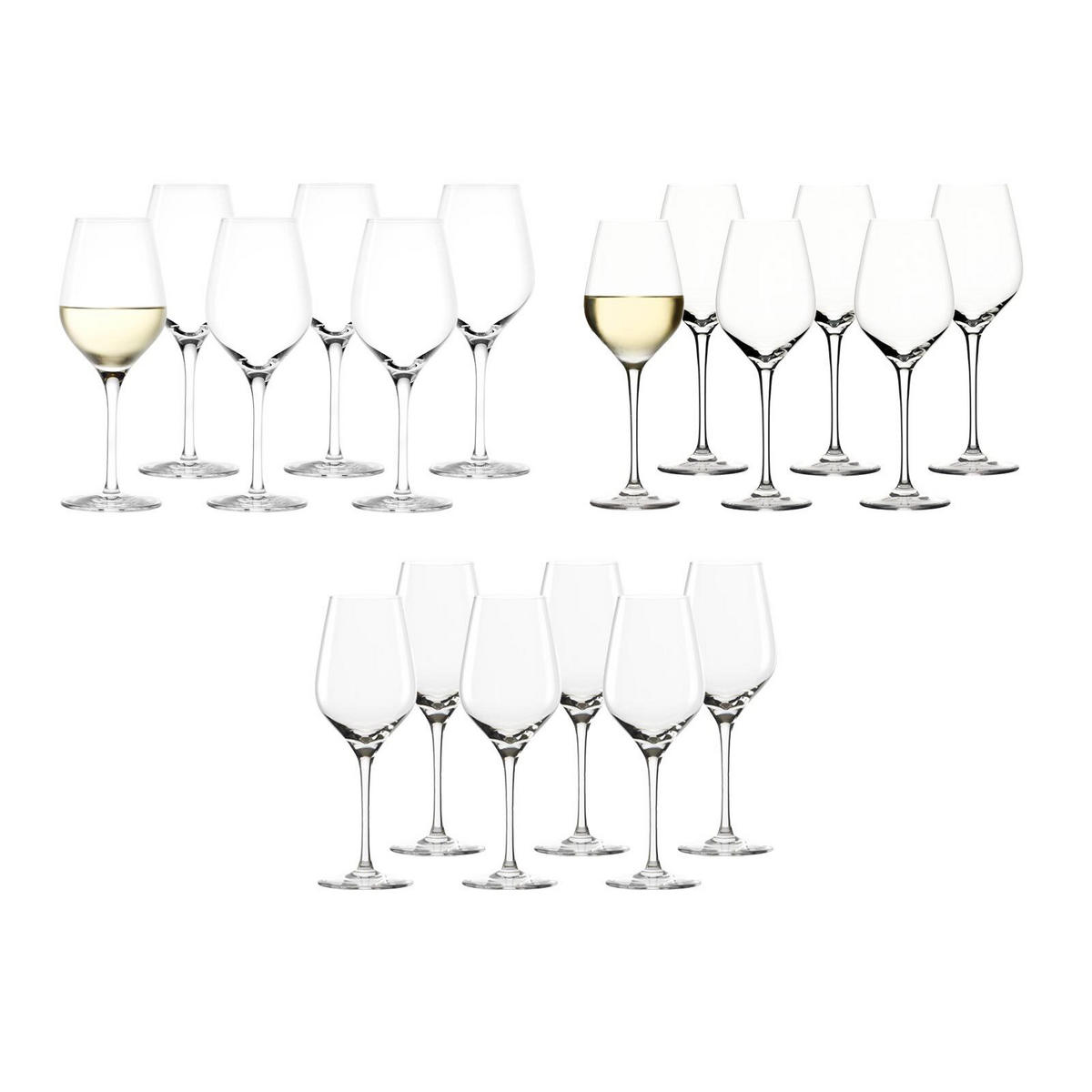 WEIN- UND SEKTGLÄSER Exquisit transparent 18er Set - Transparent, Glas - Stölzle Lausitz