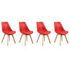 STÜHLE Nora Rot 4er-Set - Rot, Kunststoff (49/81/52cm) - Happy Garden