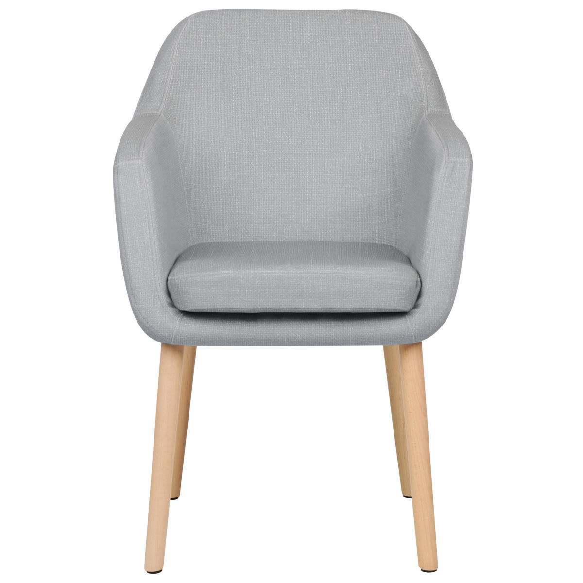 JÍDELNÍ ŽIDLE Sametová látka šedá Yorkville II - šedá/světle hnědá, textil (56/82/46cm) - Beliani