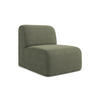 SOFAELEMENT Bouclé Stoff Grün - Schwarz/Olivgrün, Holzwerkstoff/Kunststoff (70/75/94cm) - Makamii
