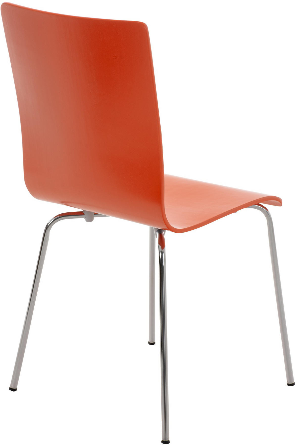 BESUCHERSTUHL PEPE 87x43x47 cm Orange Holz Metall - Orange, Metall (43/87/47cm) - DELUKE