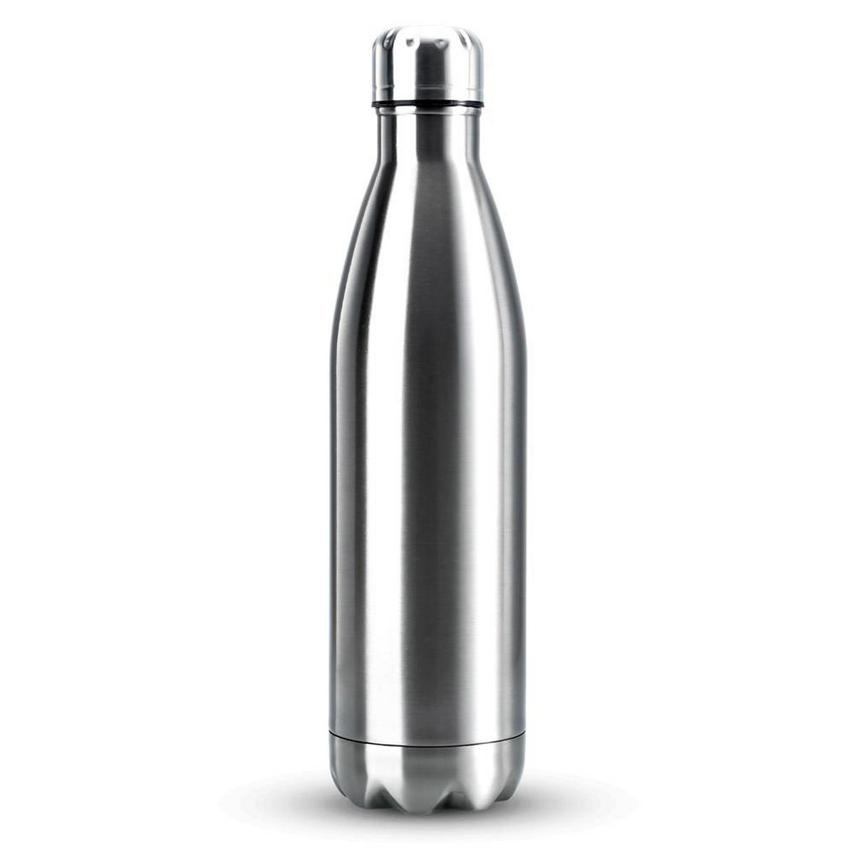 THERMOSKANNE 1 Liter Auslaufsicher - Silberfarben, Metall (0.75L) - Intirilife