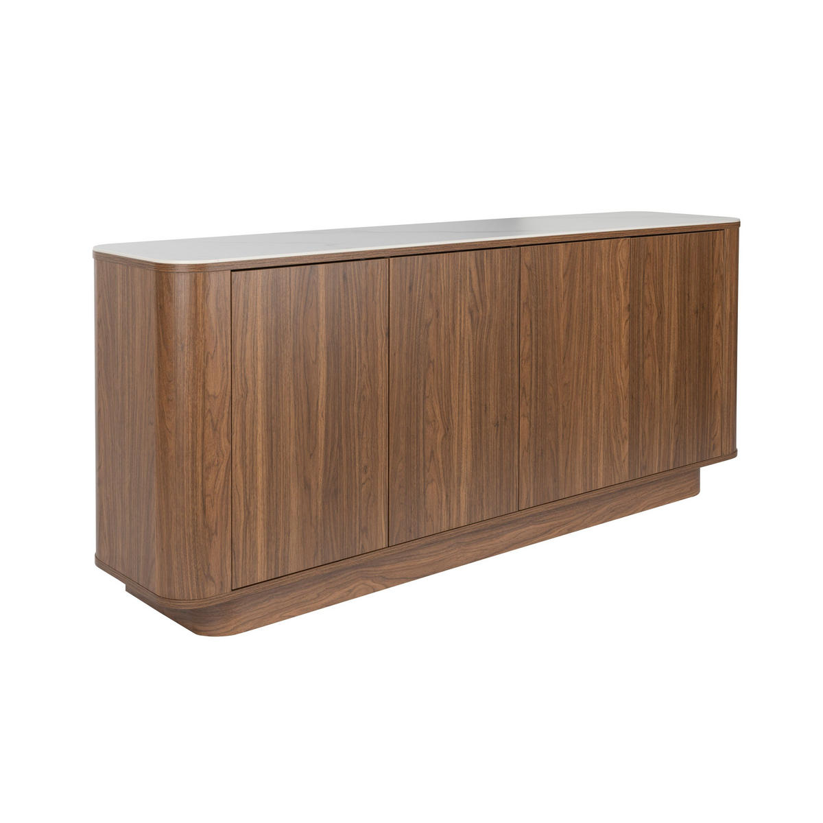 SIDEBOARD Almira Hoch 180 cm / Marmoroptik Walnussfarbe - Braun, Holzwerkstoff (180/75/40cm) - Housecraft Living