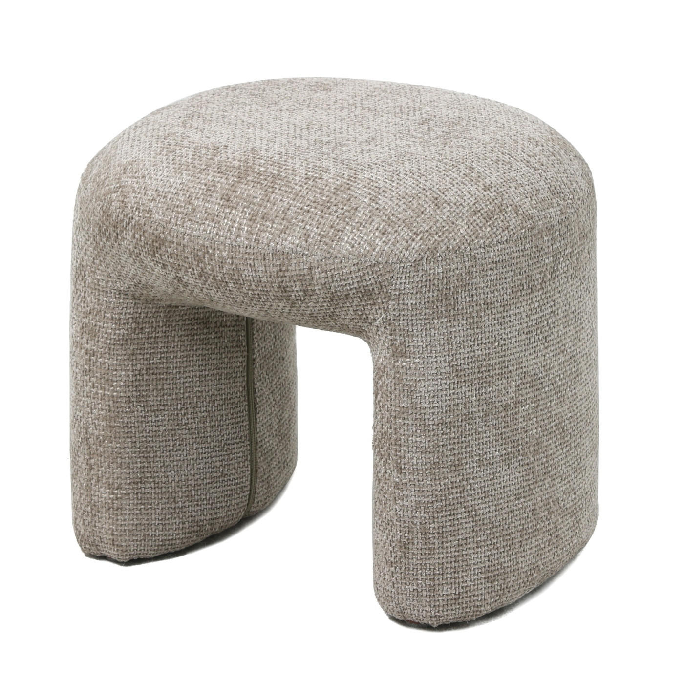 HOCKER aus Stoff 47x42x42cm, taupe - Taupe, Textil (47/42/42cm) - Giga Meubel