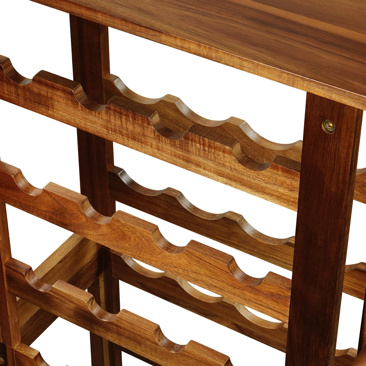 WEINREGAL - Braun, Holz (43/91.5/22cm) - Relaxdays