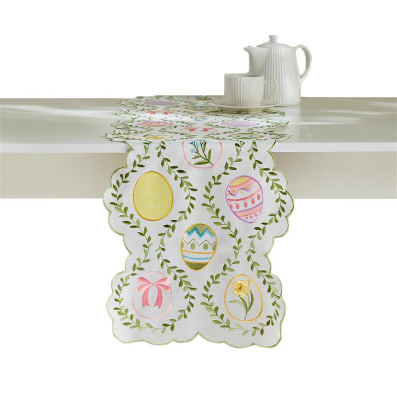 TISCHLÄUFER Pisani - Grün, Textil (174/35/1cm) - home&you