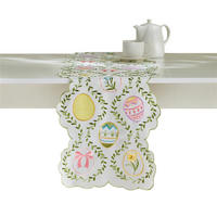 TISCHLÄUFER Pisani - Grün, Textil (174/35/1cm) - home&you