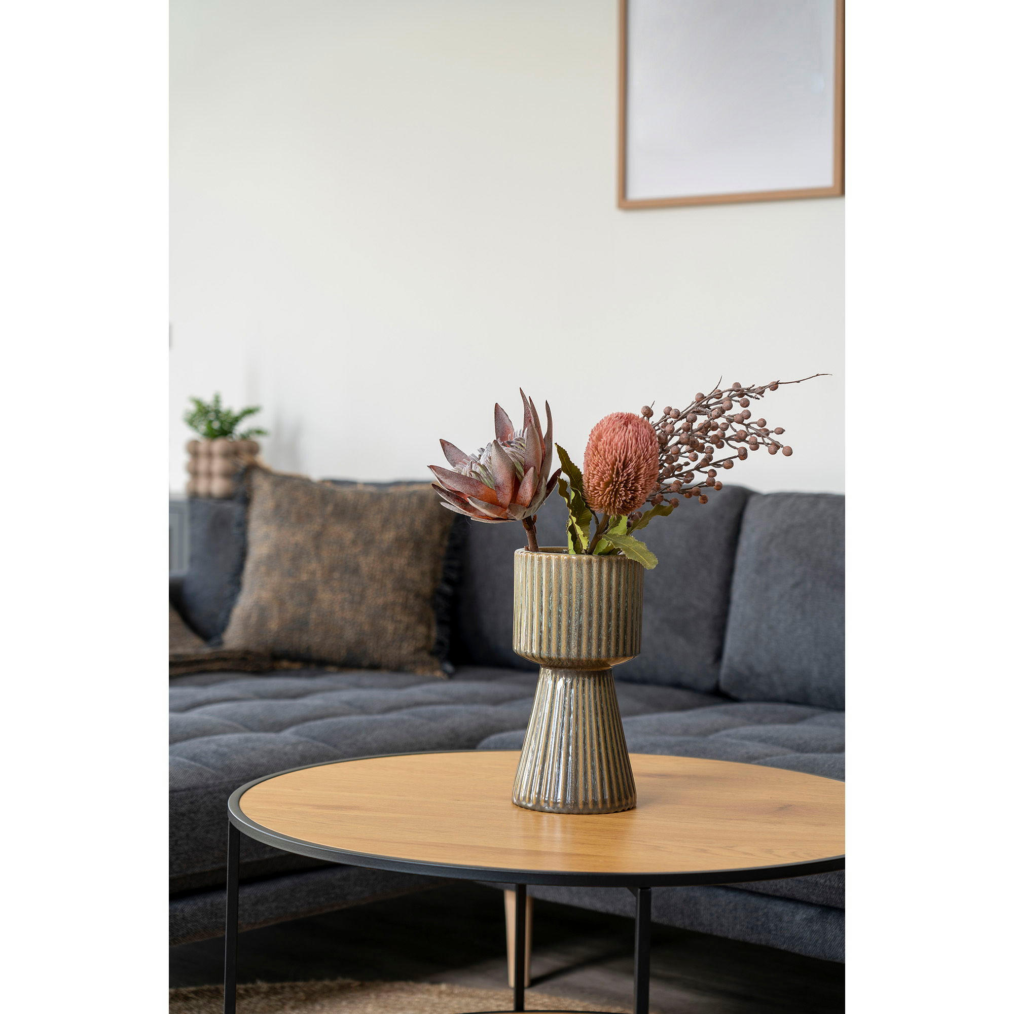 KING-PROTEA-STRAUSS PE-Kunststoff Rosa Mix - Naturfarben, Kunststoff (75cm) - tinkaro