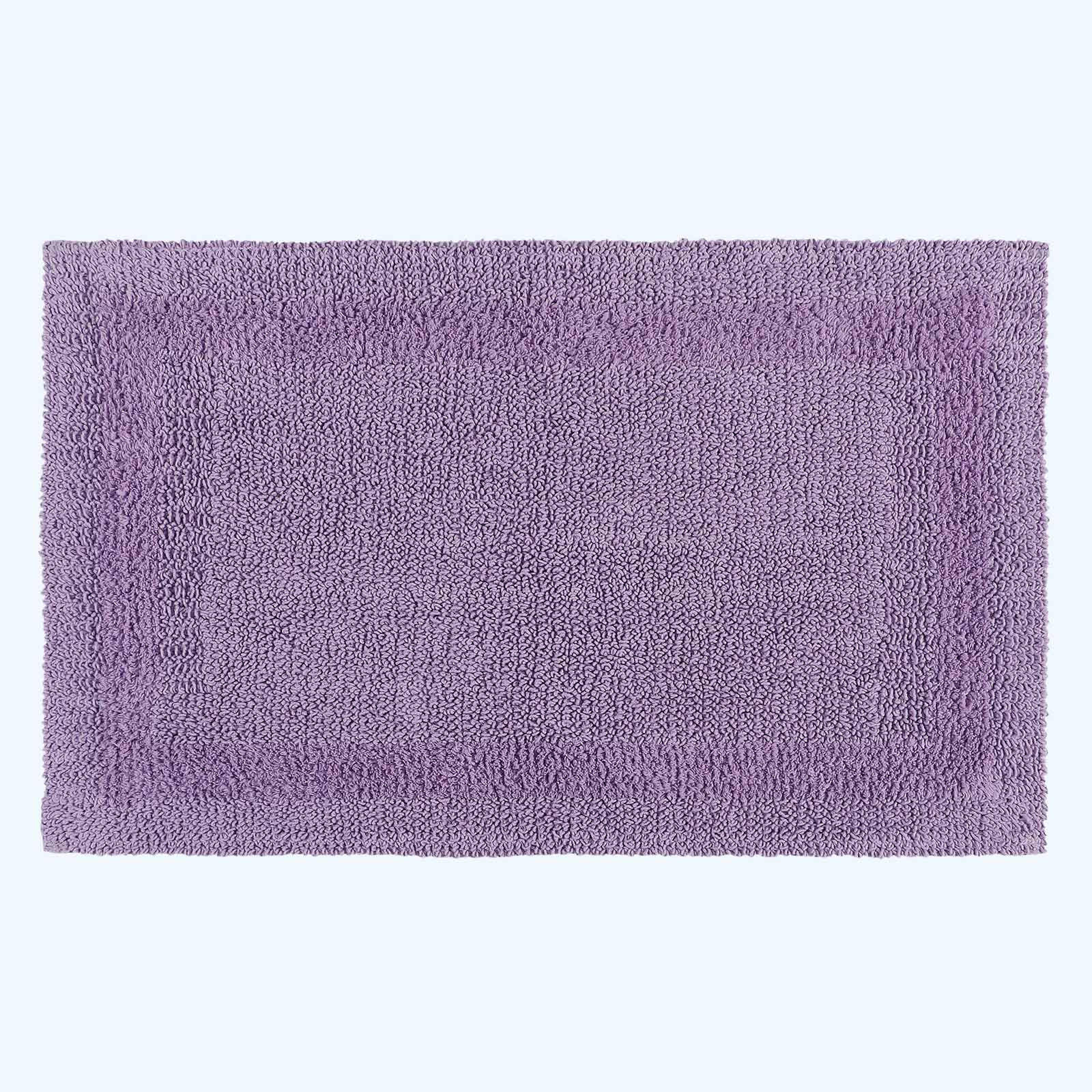BADEMATTE 70/120 cm, 100% Baumwolle, wendbar - Flieder, Textil (70/120cm) - Homescapes