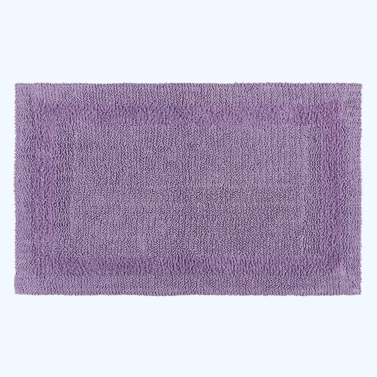 BADEMATTE 70/120 cm, 100% Baumwolle, wendbar - Flieder, Textil (70/120cm) - Homescapes