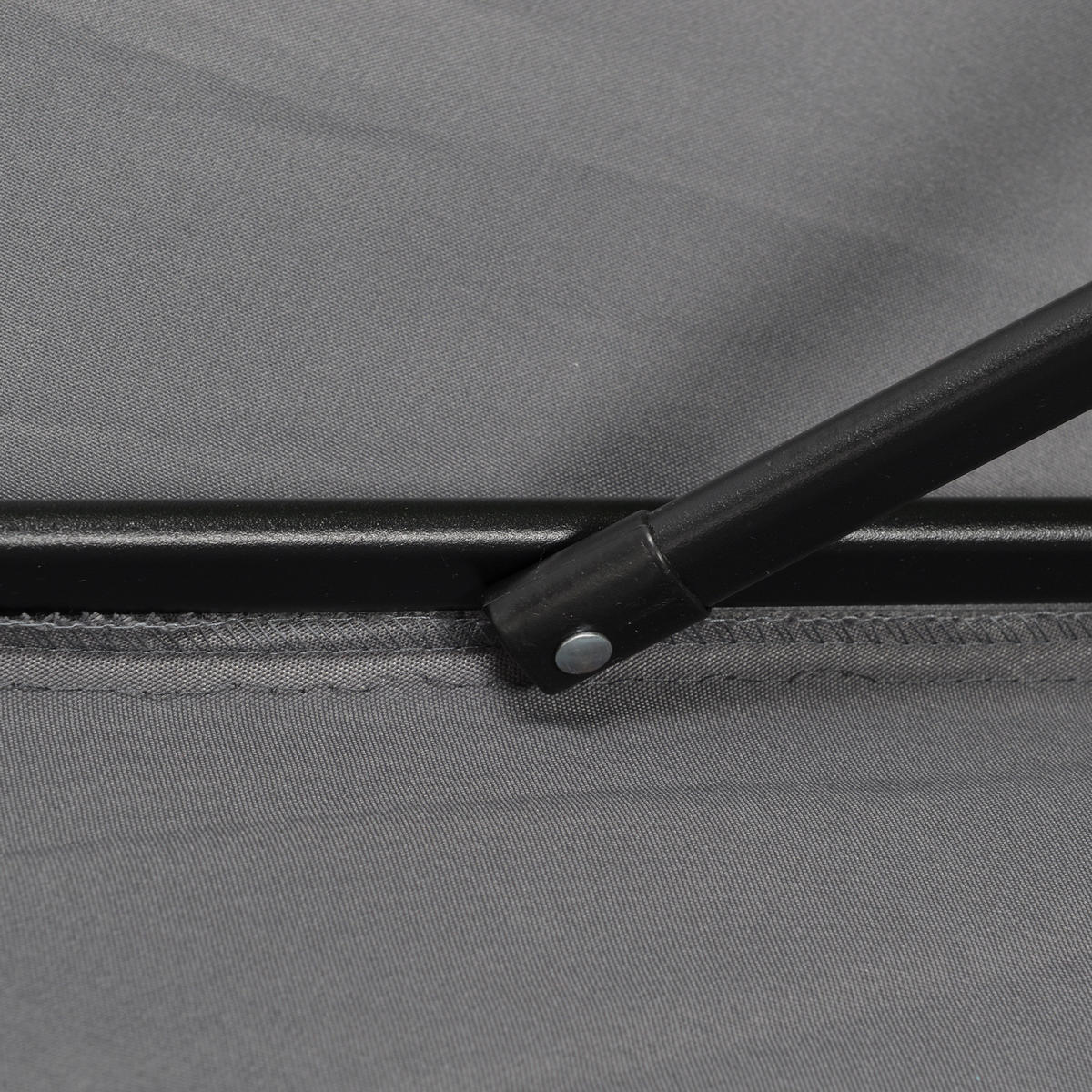 SONNENSCHIRM Drehbarer sechseckiger Balkonschirm Dunkelgrau - Grau, Metall (196/196cm) - ComfortXL