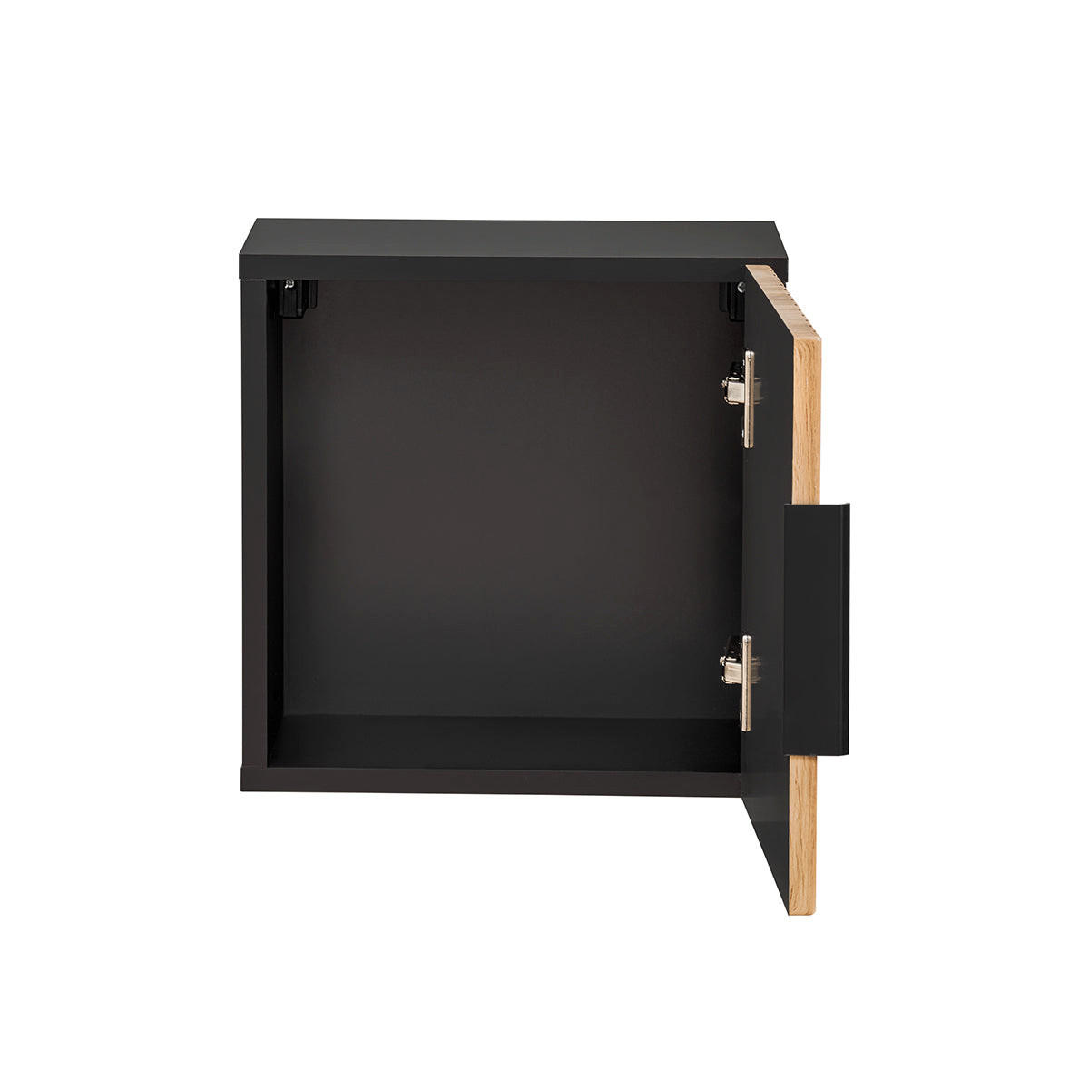 SCHRANK 1 Tür Gaia Holz in Eichenoptik und Schwarz - Schwarz, Holzwerkstoff (35/35/22cm) - Petits-meubles