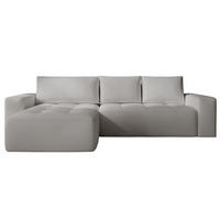 ECKSOFA Portland Hellgrau Links - Hellgrau, Holz/Kunststoff (165/250cm) - Graingold