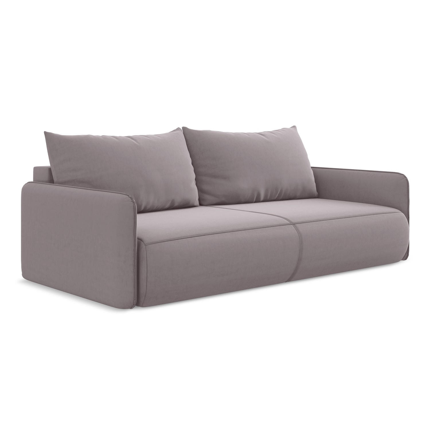 3-SITZER SOFA mit Schlaffunktion Samt Stoff Violett - Lila/Flieder, Kunststoff/Textil (216/86/105cm) - LaMiaSofa