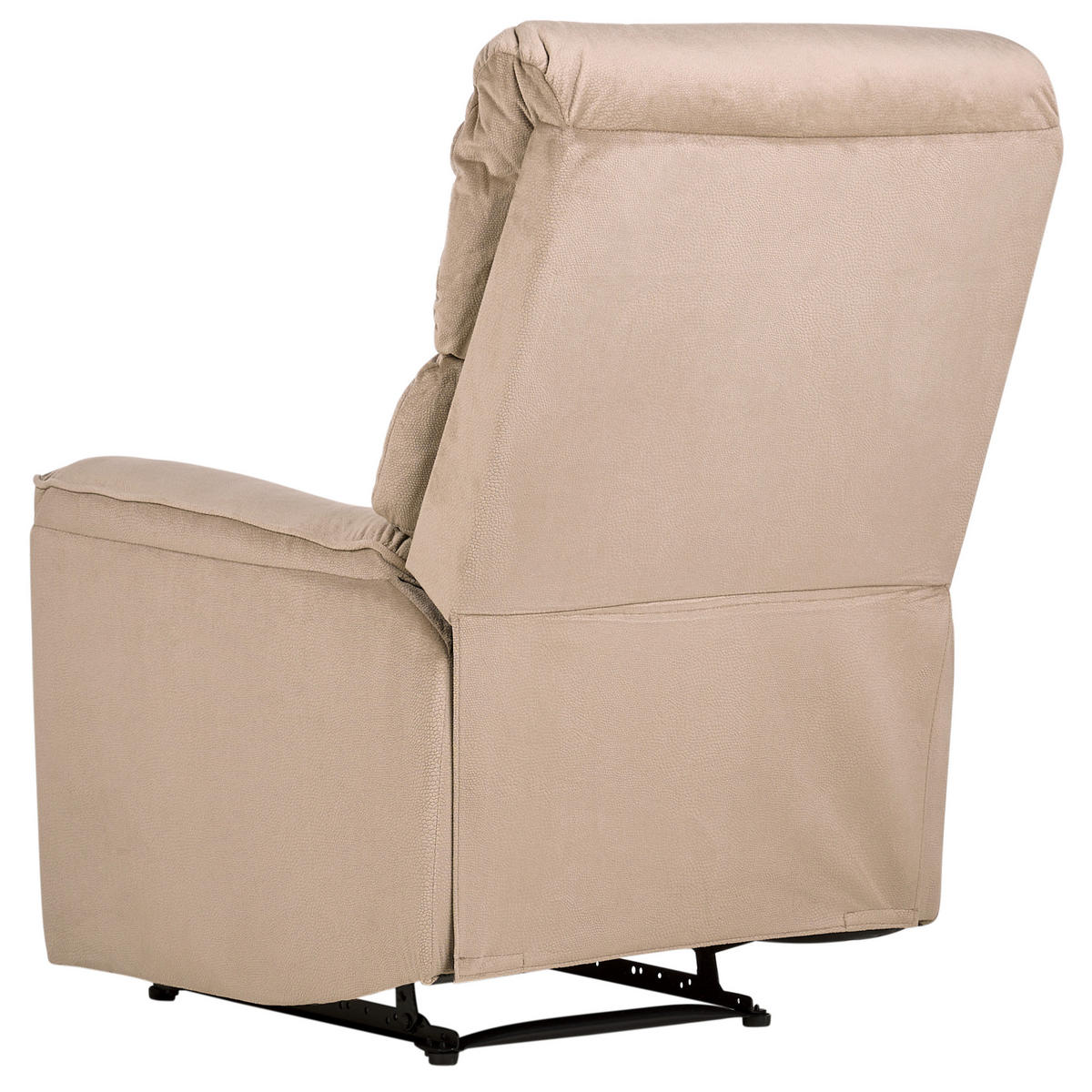 SESSEL Polsterbezug hellbraun verstellbar Everton - Braun, Textil (82/104/93cm) - Beliani