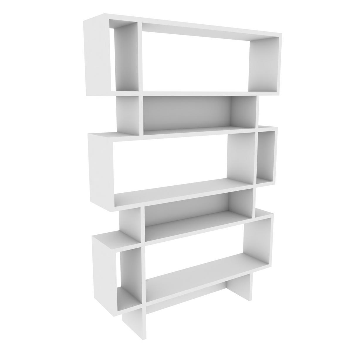 BÜCHERREGAL Elze Weiss - Weiß, Holzwerkstoff (19.6/130.8/90cm) - Decorotika