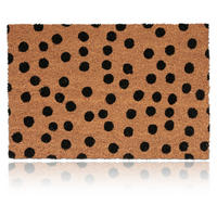 FUSSMATTE Natur Schwarz Kokos 60x40 cm - Multicolor, Kunststoff/Textil (60/40cm) - Relaxdays