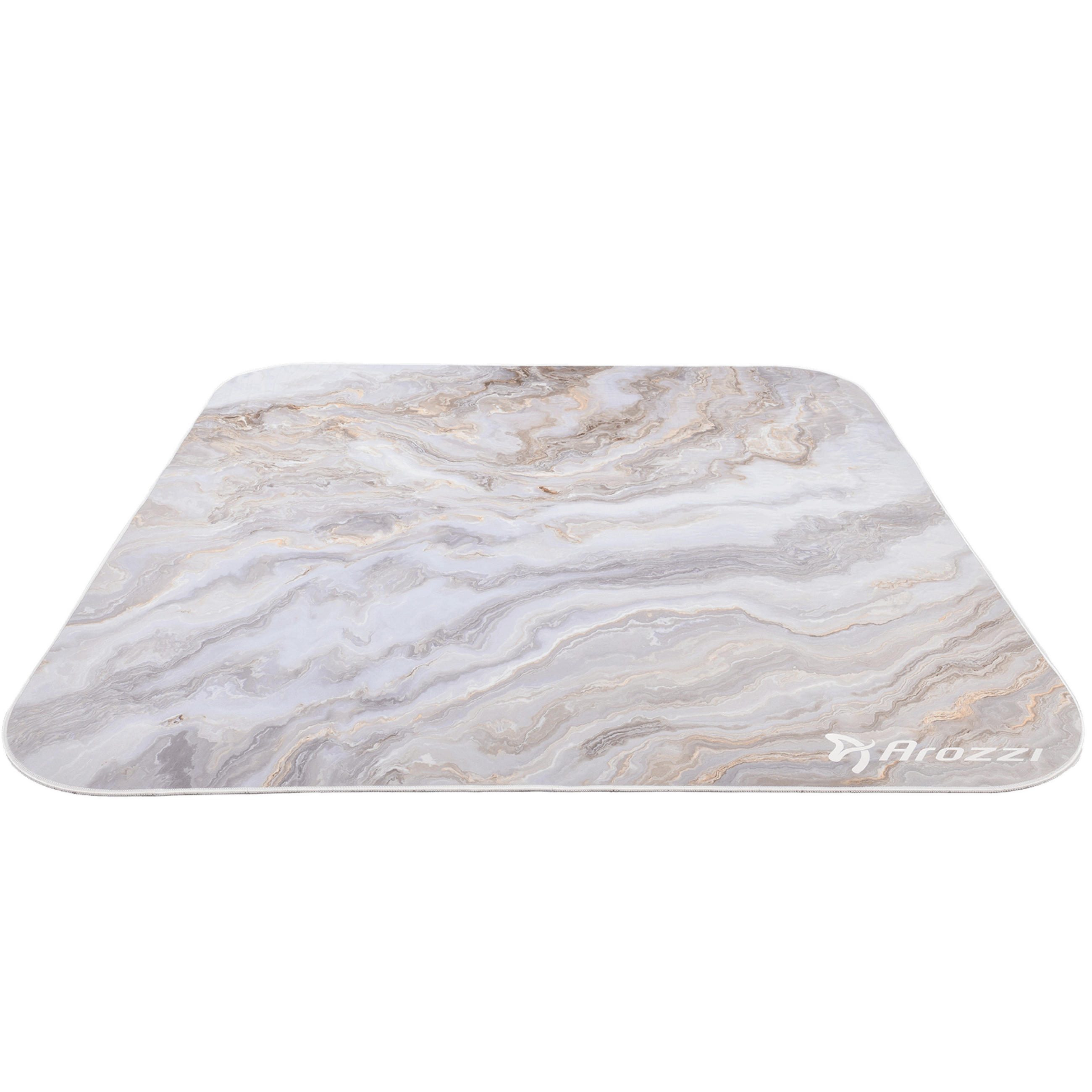 BODENSCHUTZMATTEN Zona Quadrat 116 cm Weißer Marmor - Weiß, Textil (116/116cm) - Arozzi