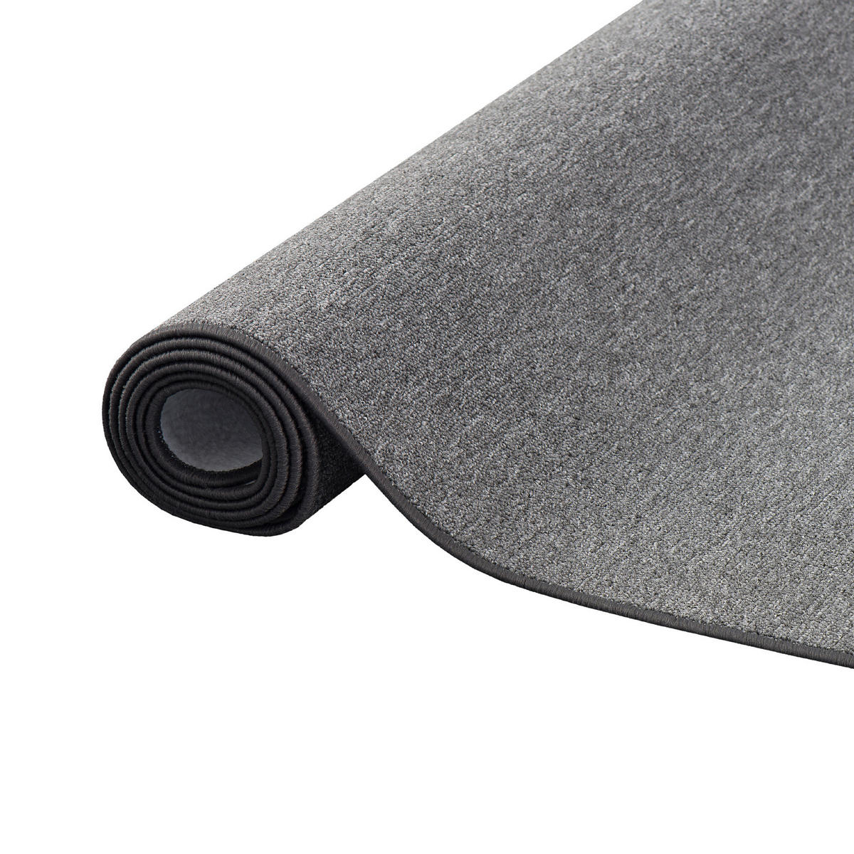 FEINSCHLINGEN VELOUR LÄUFER TEPPICH STRONG - Anthrazit, Textil (100/200cm) - Snapstyle