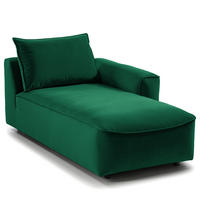 MODULLONGCHAIR - Dunkelgrün, Holz/Textil (170/82/105cm) - home24