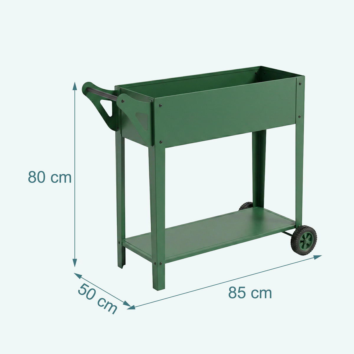 POVIŠENIGRED - zelena, metal/plastika (85/80/50cm) - Relaxdays