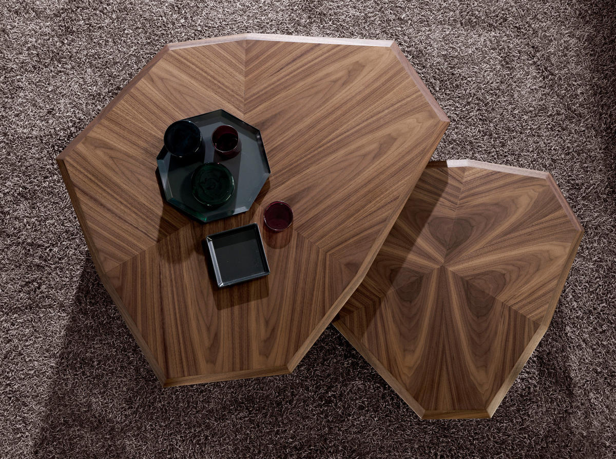 COUCHTISCH Walnuss Schwarz 115/96/40 cm - Walnussfarben/Schwarz, Holz (96/115/40cm) - ANGEL CERDA