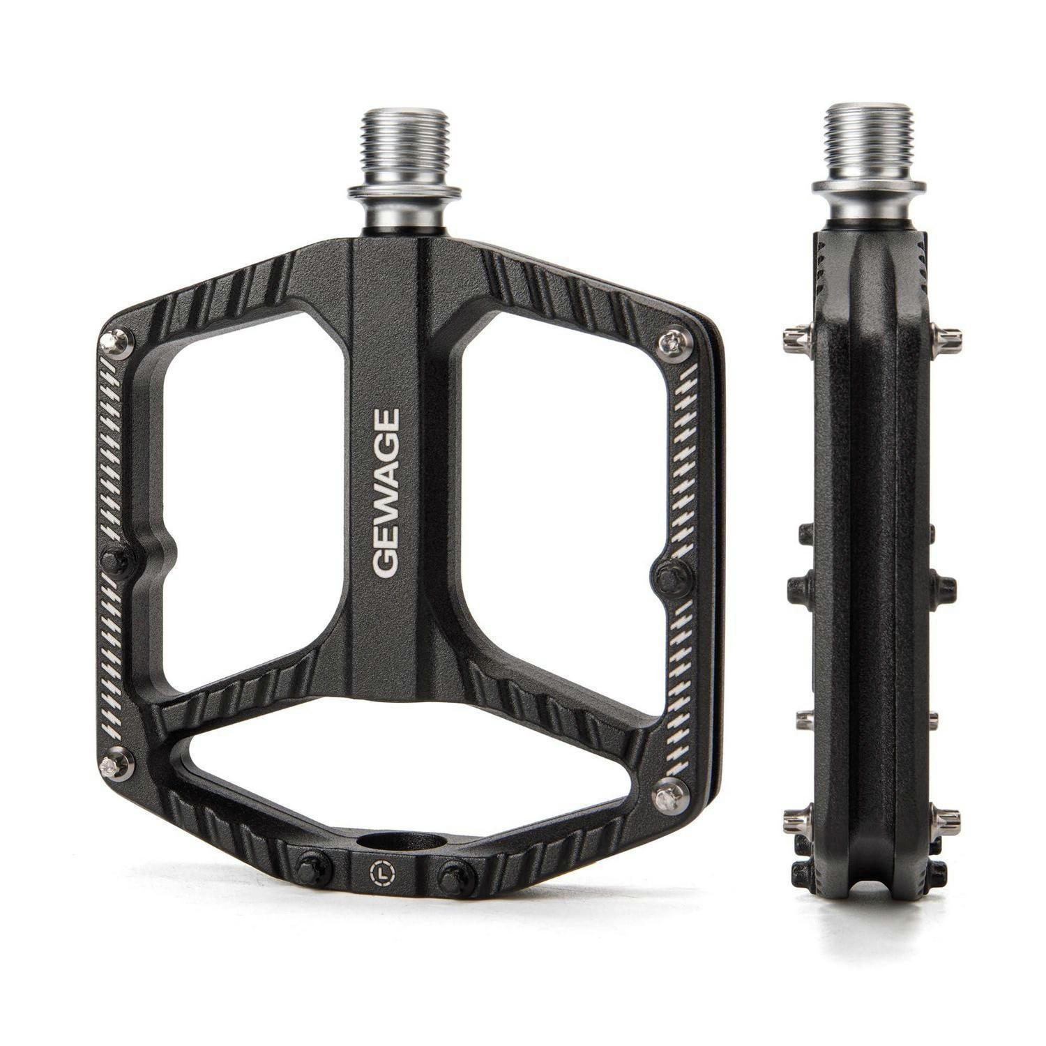 FAHRRADPEDALE MTB Aluminiumdruckguss mit 16 Pins Schwarz - Schwarz, Metall (11/1.5/11.5cm)