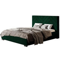 POLSTERBETT Sevilla mit Kopfteil, 160x200 cm, Doppelbett mit Bettkasten und Lattenrost aus Holz, Velourstoff Grün - Grün, Holz/Textil (160/200cm) - Alpi-Möbel