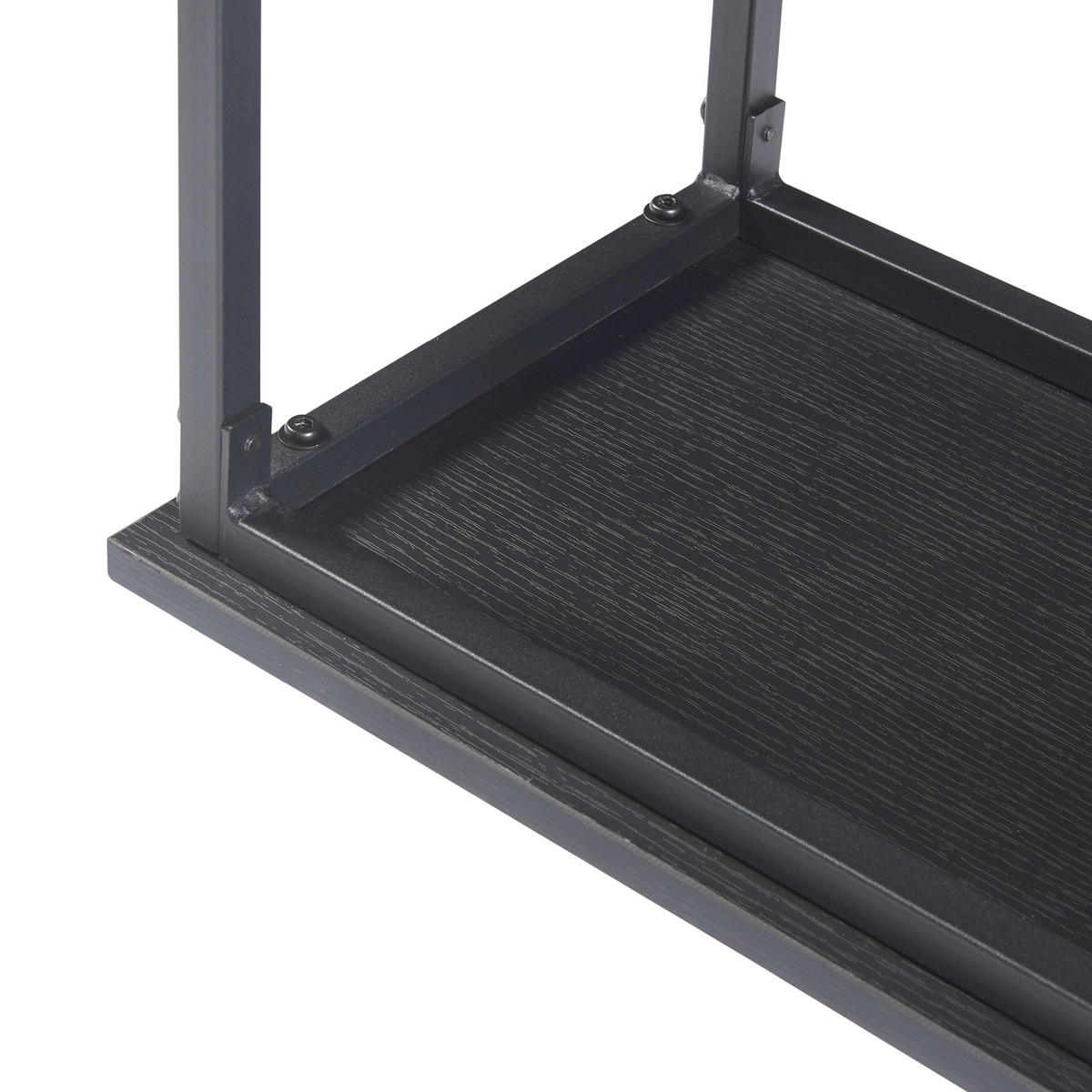 KAMINHOLZREGAL Turku - Schwarz, Metall (60/112/30cm) - [en.casa]
