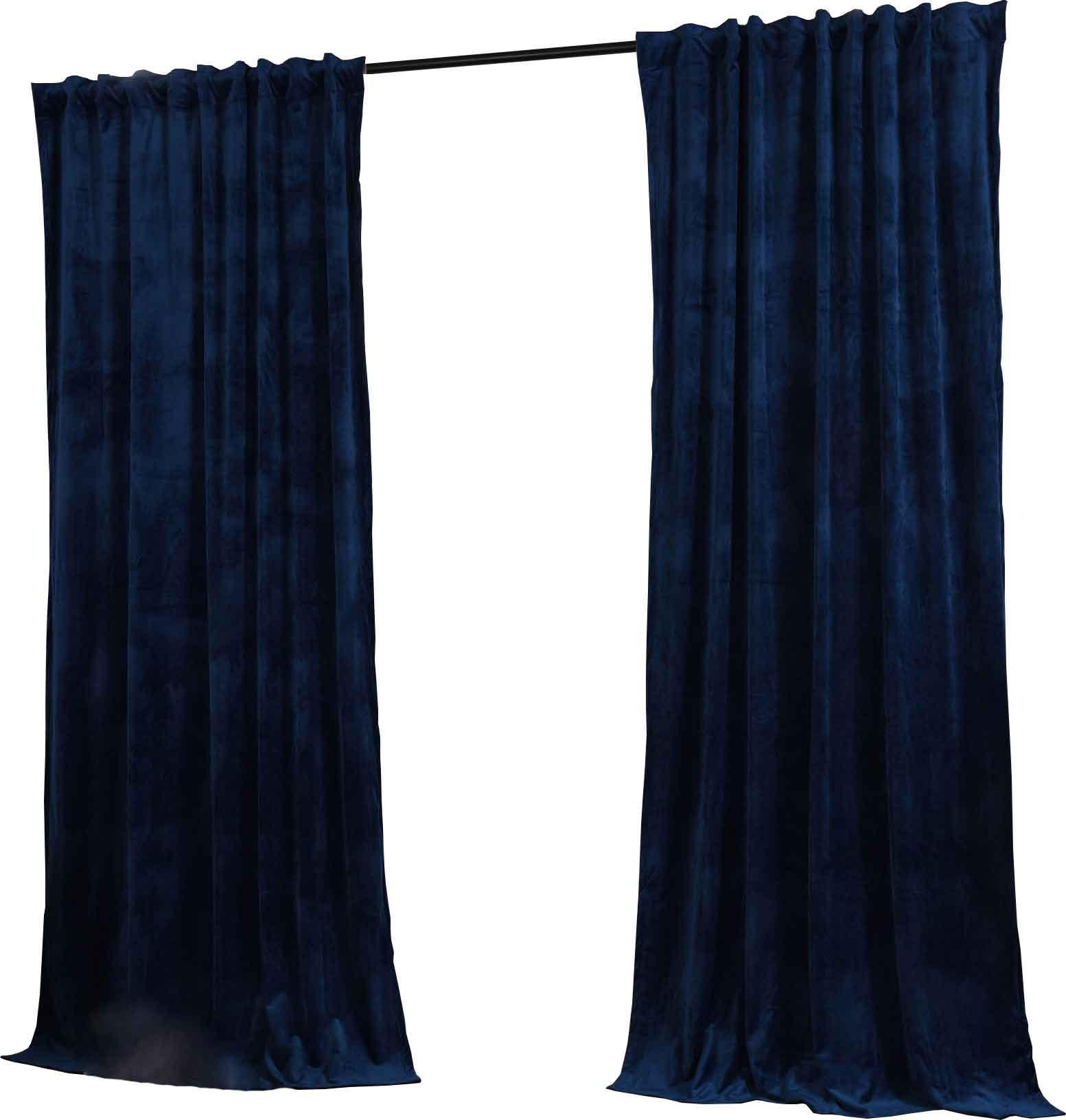 VORHANG 2ER SET MILANO HxB 235x135 cm Blau - Blau, Textil (135/235cm) - Gardinenbox
