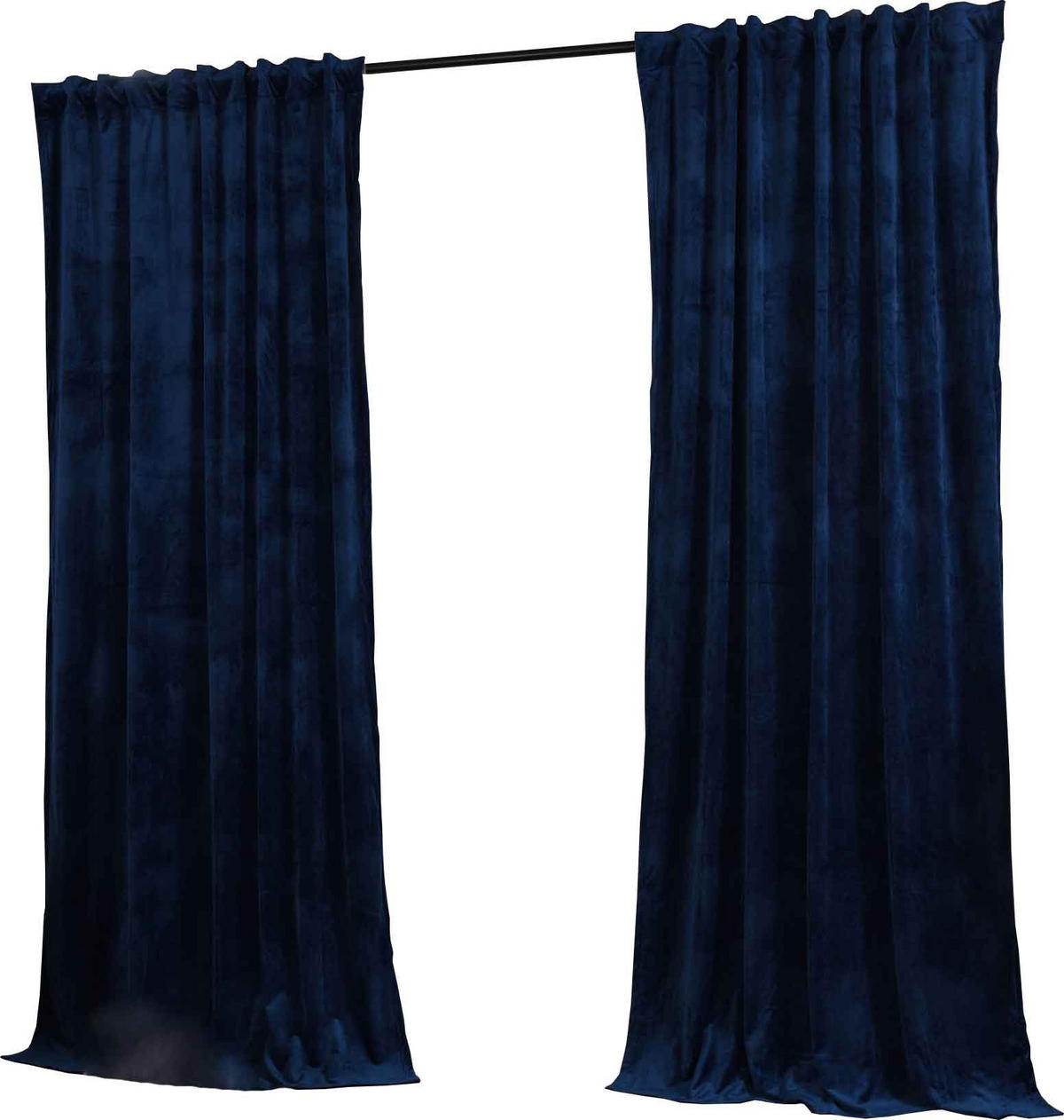 VORHANG 2ER SET MILANO HxB 235x135 cm Blau - Blau, Textil (135/235cm) - Gardinenbox