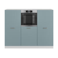 EINBAUKÜCHE R-Line Blau-Grau/Weiß 180 cm ohne AP - Blaugrau/Weiß, Holzwerkstoff (180/81.6/46cm) - Vicco