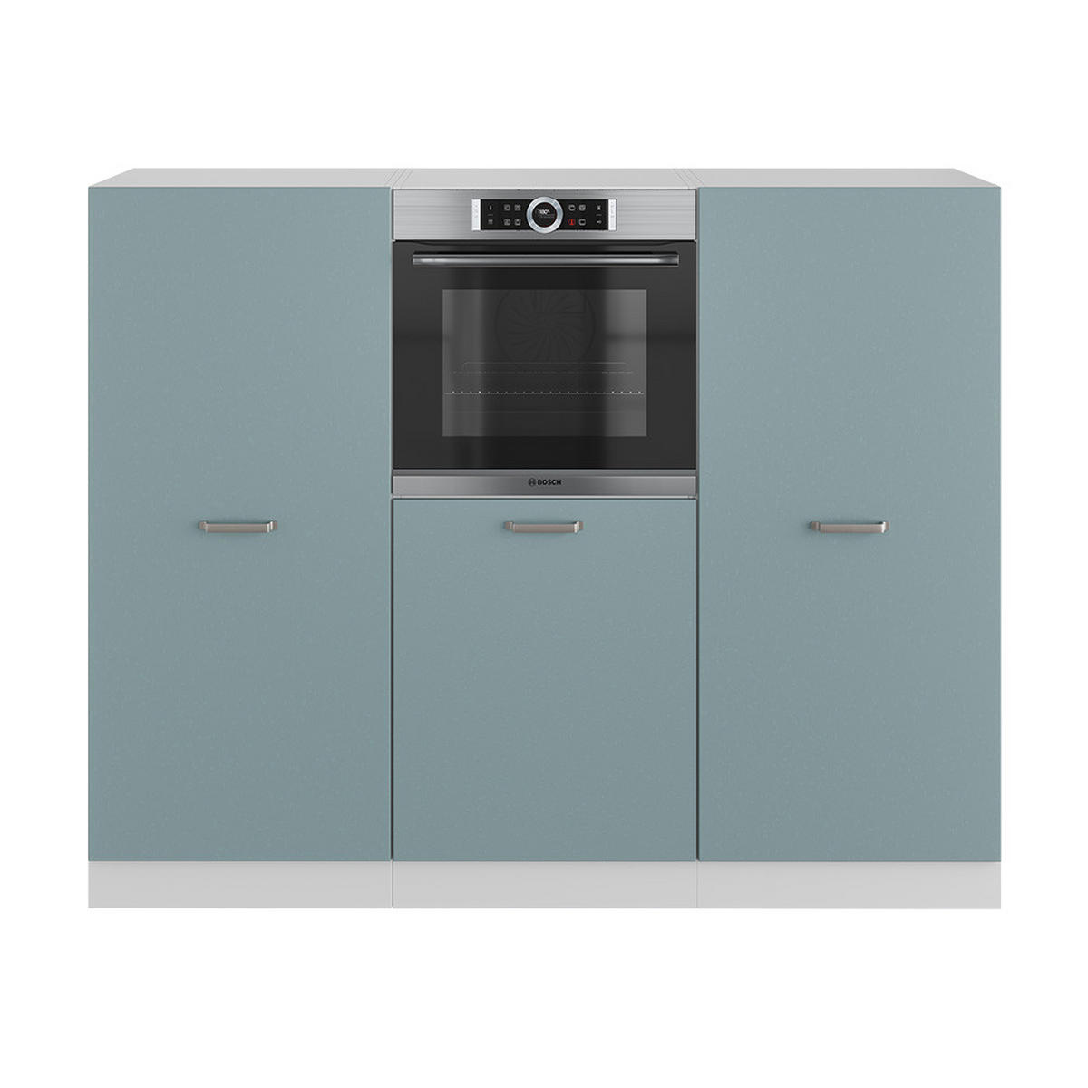 EINBAUKÜCHE R-Line Blau-Grau/Weiß 180 cm ohne AP - Blaugrau/Weiß, Holzwerkstoff (180/81.6/46cm) - Vicco