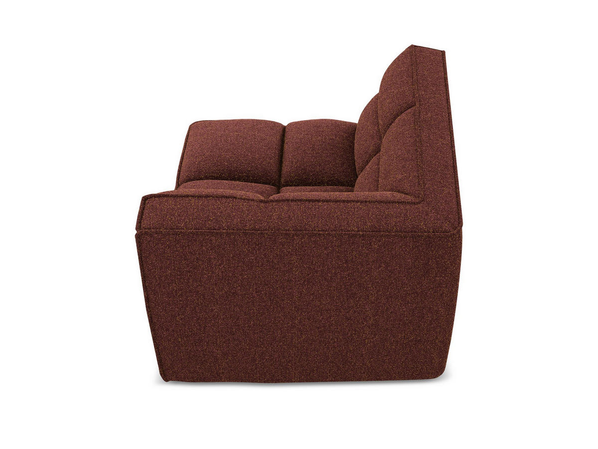 SOFAELEMENT Strukturstoff Stoff Rot - Bordeaux/Rot, Kunststoff/Textil (98/75/98cm) - Makamii
