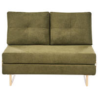 CANAPEA EXTENSIBILĂ cu 2 locuri textil verde Jerslev - maro/verde, material textil (120/87/84cm) - Beliani