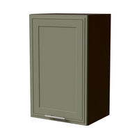 HÄNGESCHRANK Salo W2/45 Lava / Reed Green Matt 45 / 32,5 / 72cm - Dunkelgrau/Grün, Holz/Holzwerkstoff (45/72/32.5cm) - Feldmann-Wohnen
