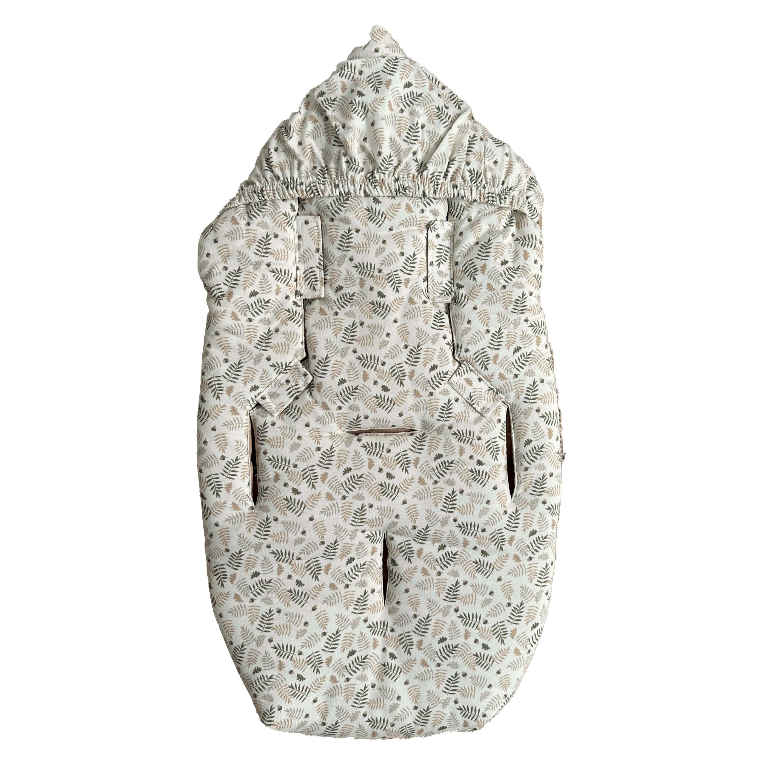 BABYSCHALENFUSSSACK Small Jersey Hooded, forrest cream - Nussbaumfarben, Textil (40/9/80cm) - Kaiserbaby