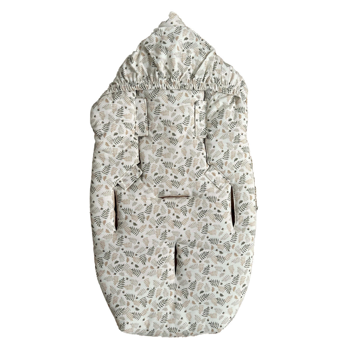 BABYSCHALENFUSSSACK Small Jersey Hooded, forrest cream - Nussbaumfarben, Textil (40/9/80cm) - Kaiserbaby