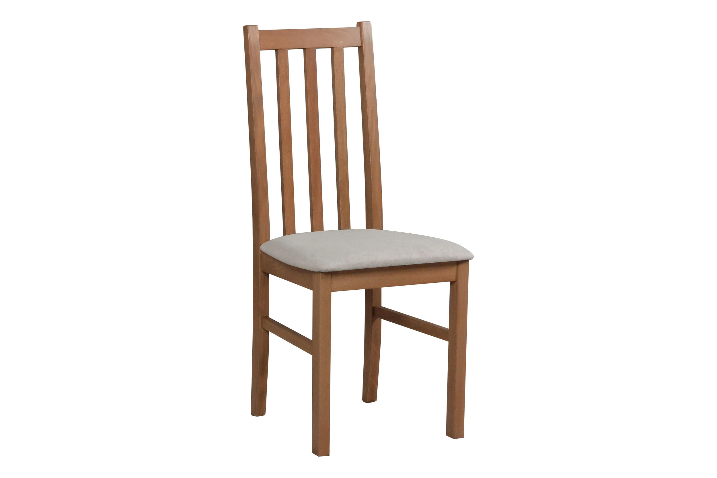 STUHL 2er Set BOS 10, hell nussbaum - Hellbraun/Cappuccino, Holz (43/94/40cm) - Leaf Design