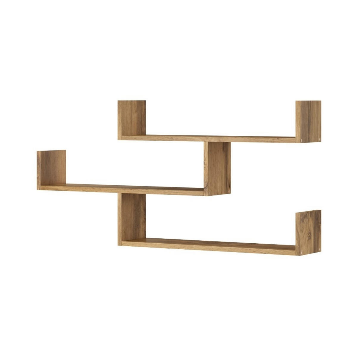 WANDREGAL Trio Wotan Eiche 119 / 18 / 55cm - Dunkelbraun, Holz/Holzwerkstoff (119/55/18cm) - Feldmann-Wohnen