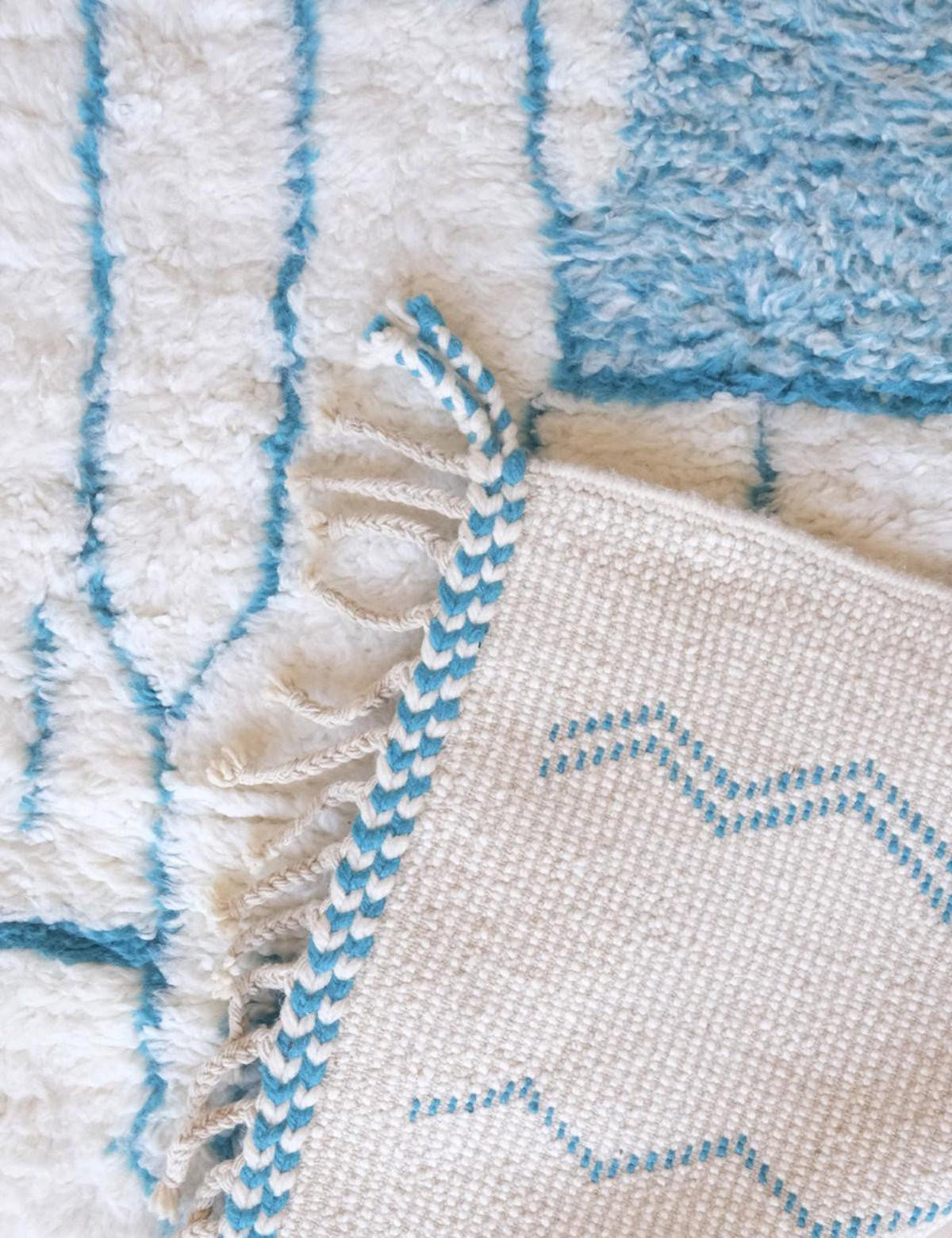 TEPPICH nordafrikanisch grafisch 214x 280 cm - Blau, Naturmaterialien (214/280cm) - AFK Living