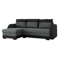 ECKSOFA Jozef - Dunkelgrau/Schwarz, Holz/Textil (230/140cm) - MIRJAN24