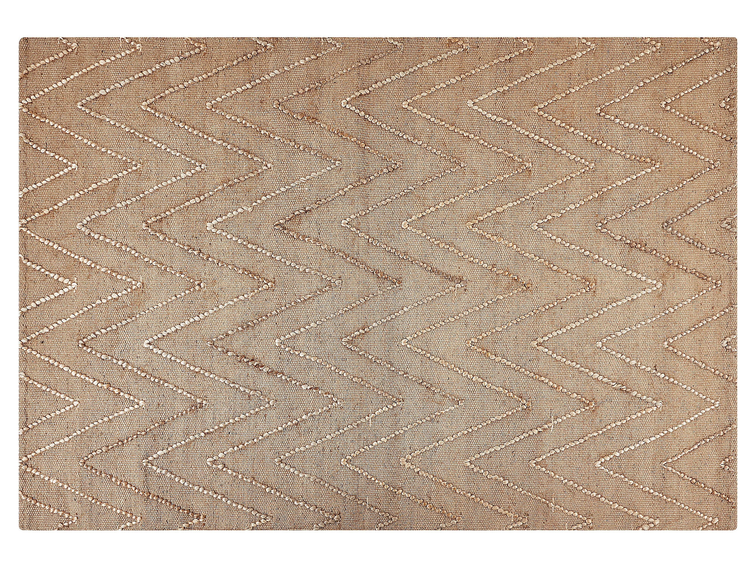 TEPPICH geflochten Daday 200/140 cm - Beige, Naturmaterialen (140/200cm) - Beliani
