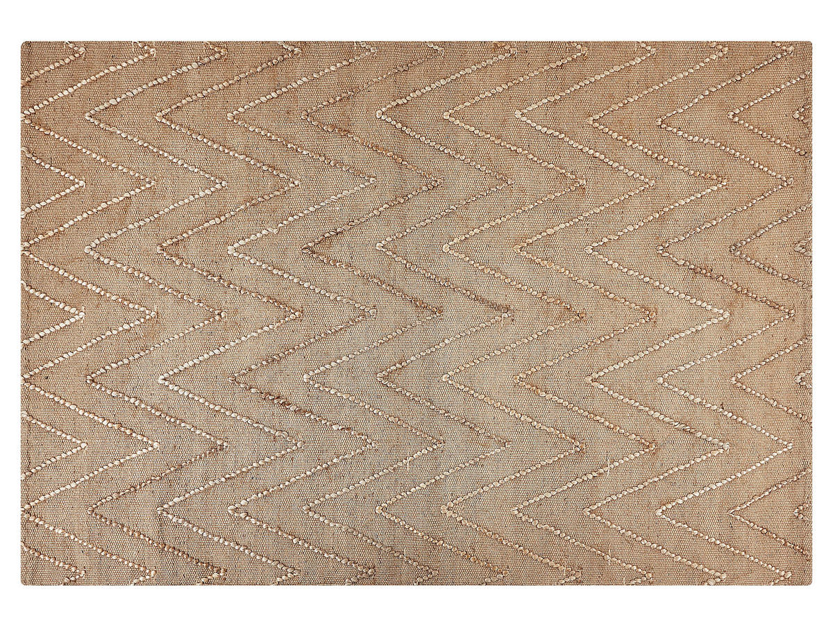 TEPPICH geflochten Daday 200/140 cm - Beige, Naturmaterialen (140/200cm) - Beliani