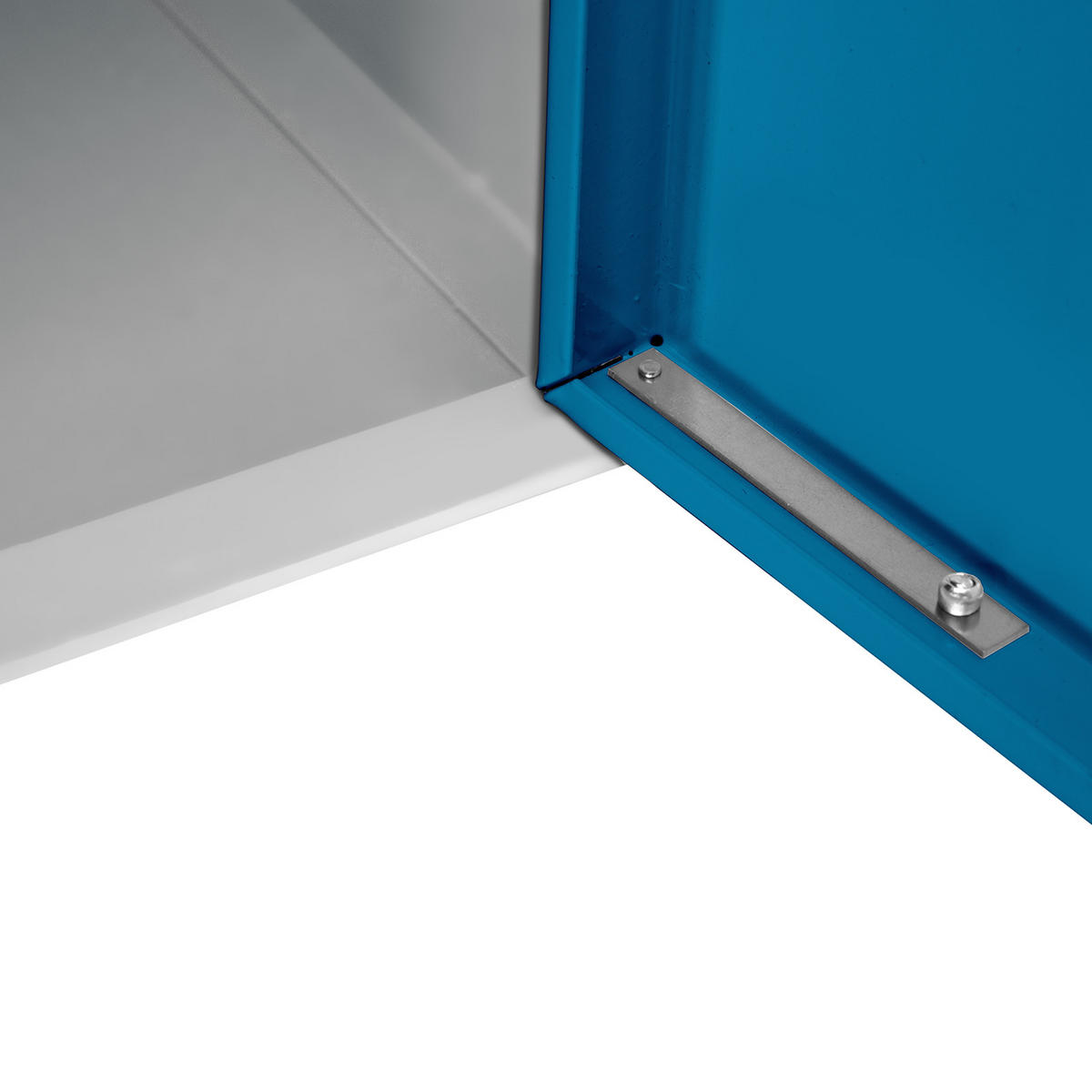 SCHLIESSFACHWÜRFEL Blocky mit Drehriegelschloss für Vorhängeschloss 40x40x40cm Lichtgrau/Lichtblau - Blau/Grau, Metall (40/40/40cm) - PROREGAL