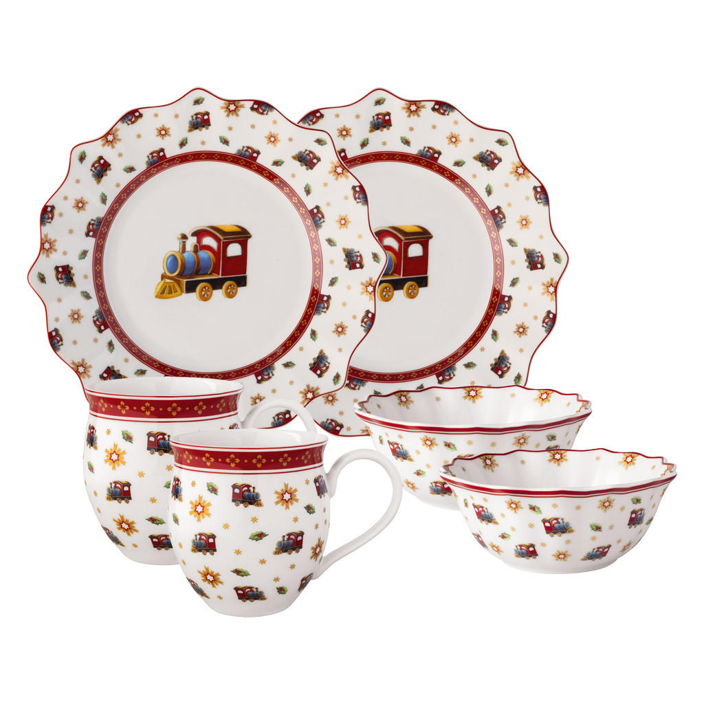 FRÜHSTÜCKS-SET LOKOMOTIVE Toy's Delight bunt 6er Set - Multicolor, Keramik (25/14/36cm) - Villeroy & Boch