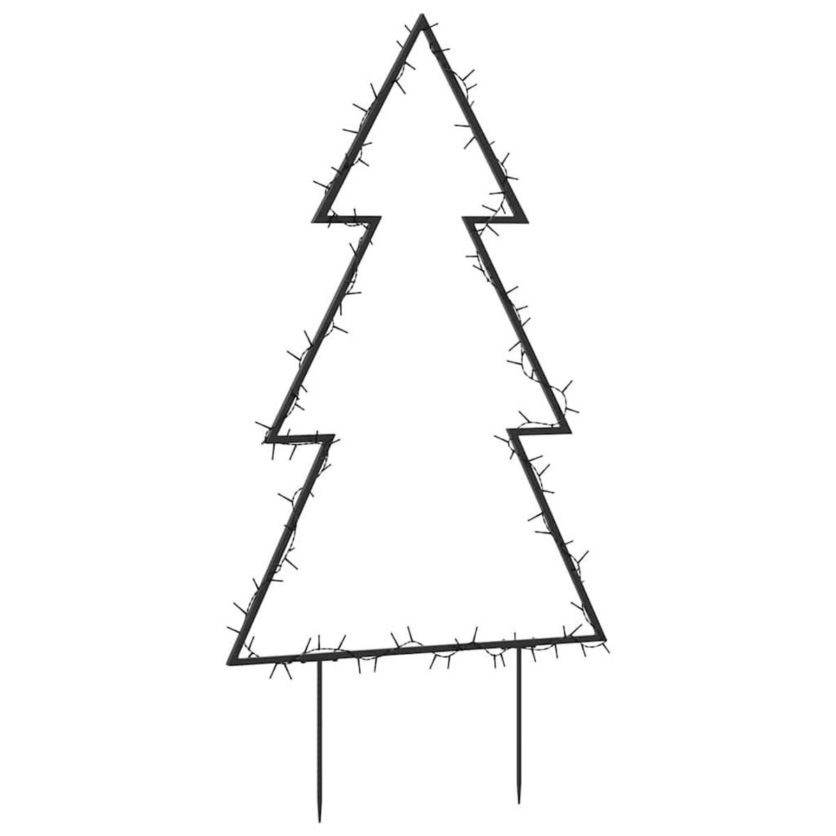 WEIHNACHTSBAUM Mit Erdspiessen Und 115 Leds 90 Cm - Schwarz, Kunststoff (62/115/2cm) - vidaXL