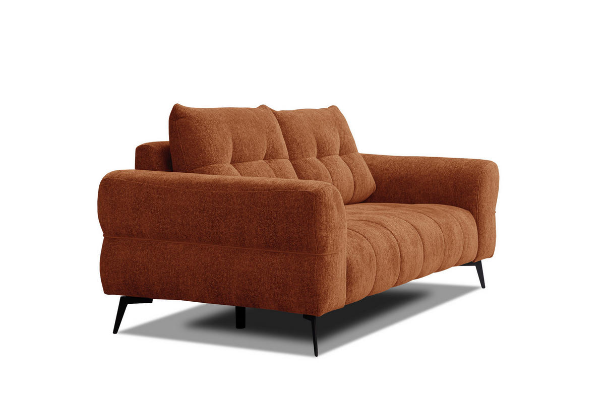 SOFA SALVINI 2,5-Sitzer, orange - Orange, Holz/Textil (206/88/99cm) - Courtois Laville
