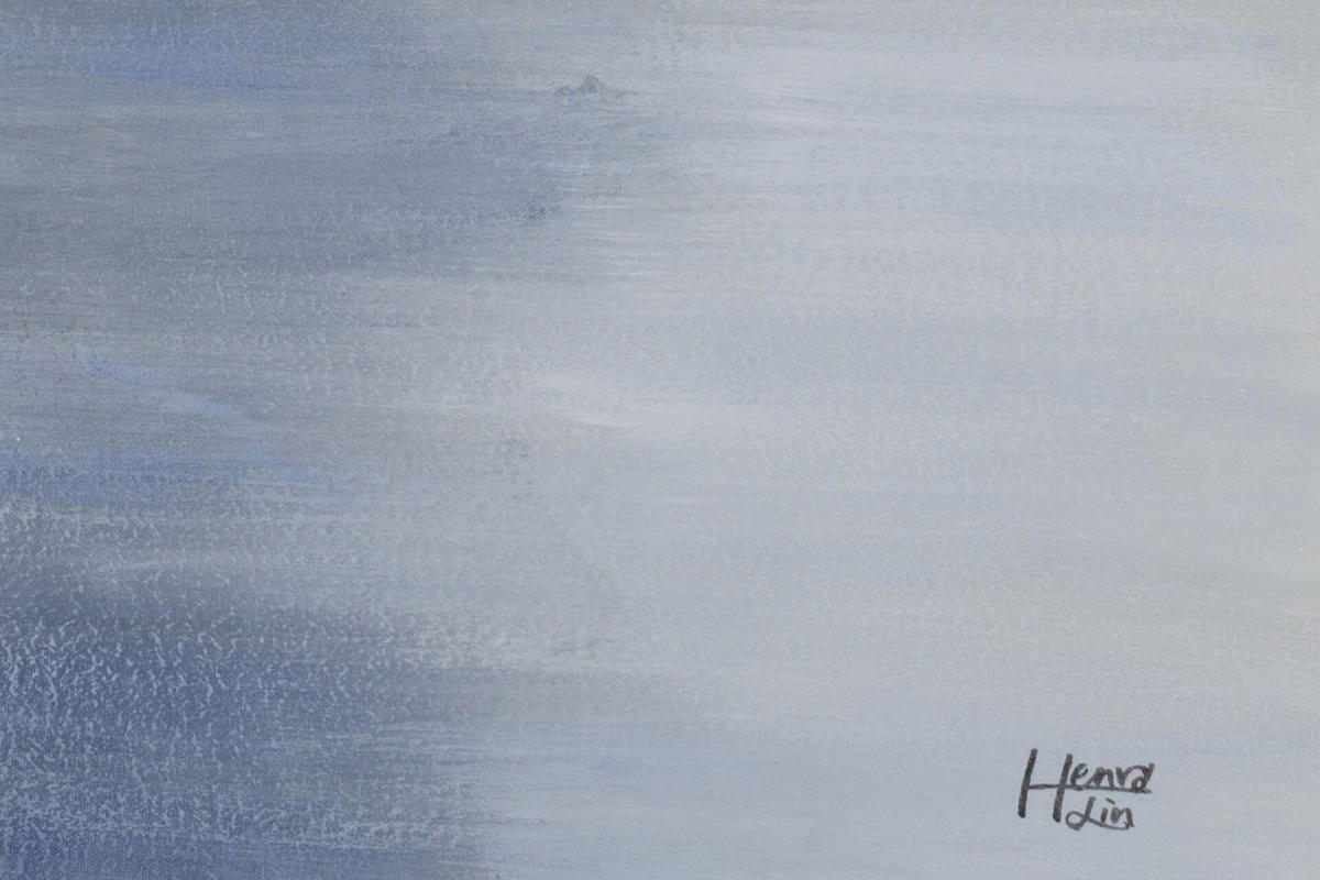 ACRYLBILD HANDGEMALT 80/80 cm - Blau, Holz/Textil (1.3/80cm) - KUNSTLOFT